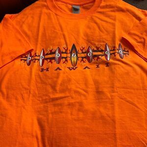 New Large Orange Hawaii Tshirt